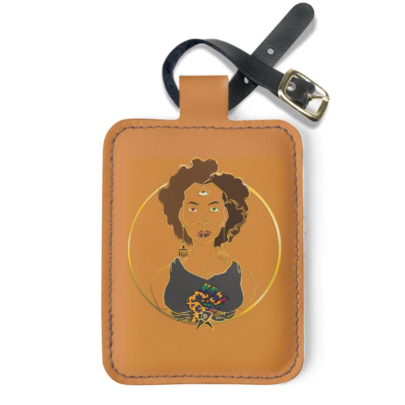 BLM Travel Warrior Textured Leather Luggage Tag